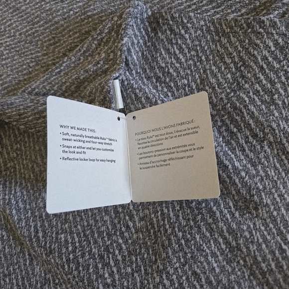 Lululemon Vinyasa Scarf Wrap Scarf Hazy Heather Heathered White Heathered Black - Picture 9 of 16